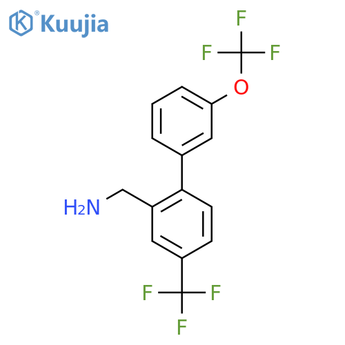 C-(3'-(Trifluoromethoxy)-4-(trifluoromethyl)biphenyl-2-yl)-methylamine structure