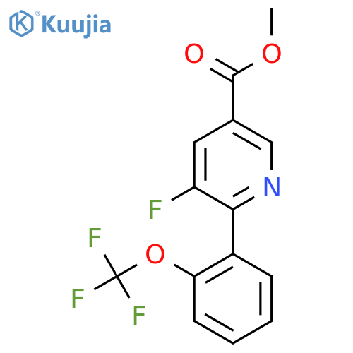 Methyl 5-fluoro-6-(2-(trifluoromethoxy)phenyl)nicotinate structure