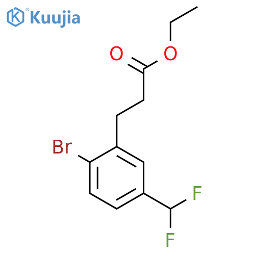 Ethyl 3-(2'-bromo-5'-(difluoromethyl)phenyl)propionate structure