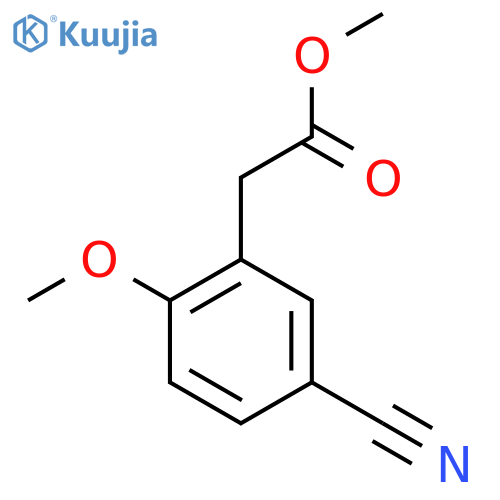 Methyl 5-cyano-2-methoxyphenylacetate structure