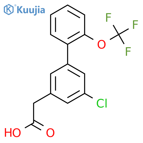 5-Chloro-2'-(trifluoromethoxy)biphenyl-3-acetic acid structure