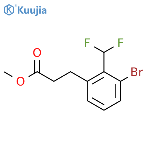 Methyl 3-(3'-bromo-2'-(difluoromethyl)phenyl)propionate structure