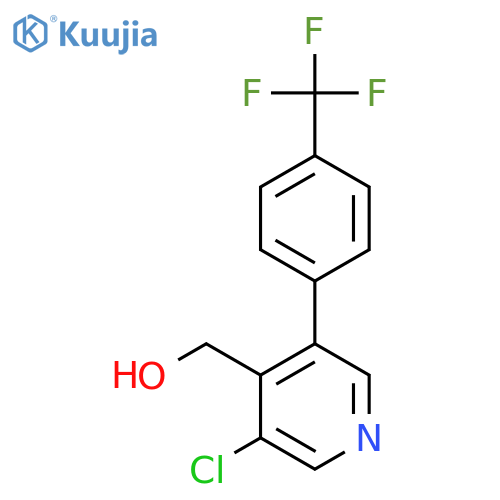 3-Chloro-5-(4-(trifluoromethyl)phenyl)pyridine-4-methanol structure