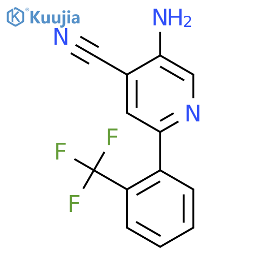 5-Amino-2-(2-(trifluoromethyl)phenyl)isonicotinonitrile structure