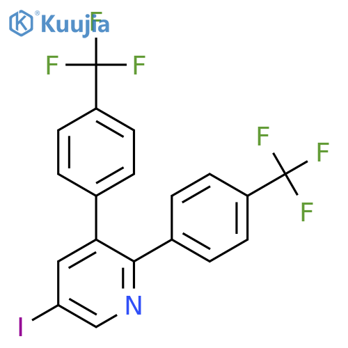 2,3-Bis(4-(trifluoromethyl)phenyl)-5-iodopyridine structure