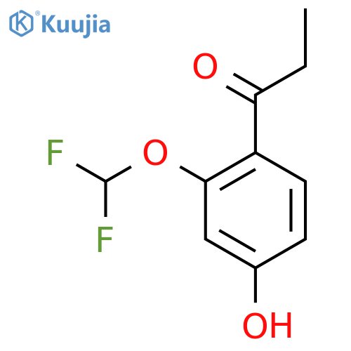 2'-(Difluoromethoxy)-4'-hydroxypropiophenone structure