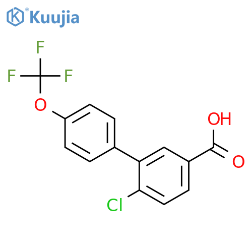 6-Chloro-4'-(trifluoromethoxy)[1,1'-biphenyl]-3-carboxylic acid structure