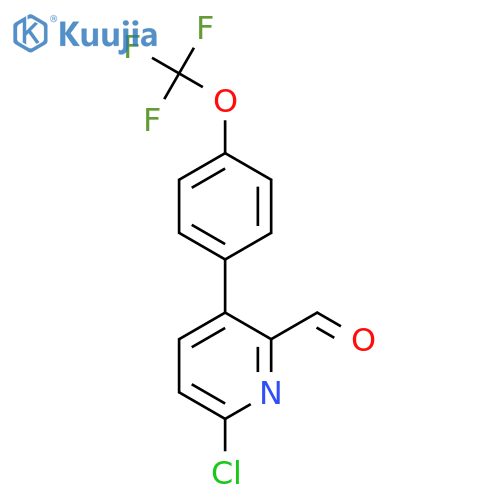 6-Chloro-3-(4-(trifluoromethoxy)phenyl)picolinaldehyde structure