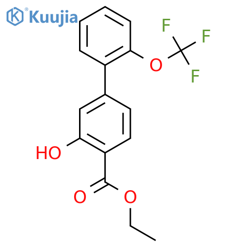 Ethyl 3-hydroxy-2'-(trifluoromethoxy)biphenyl-4-carboxylate structure