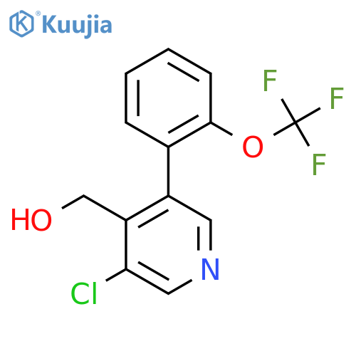 3-Chloro-5-(2-(trifluoromethoxy)phenyl)pyridine-4-methanol structure