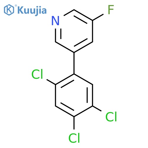 3-Fluoro-5-(2,4,5-trichlorophenyl)pyridine structure