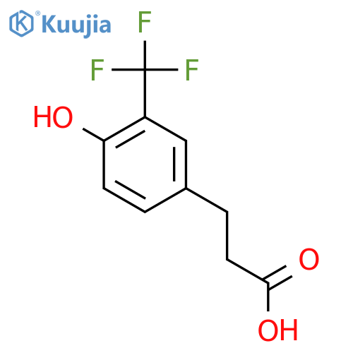 3-(4'-Hydroxy-3'-(trifluoromethyl)phenyl)propionic acid structure