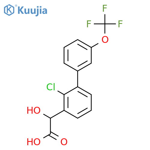 (2-Chloro-3'-(trifluoromethoxy)biphenyl-3-yl)-hydroxyacetic acid structure