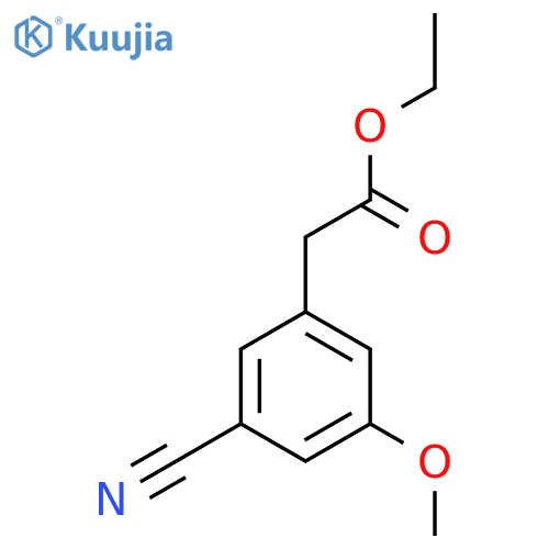 Ethyl 3-cyano-5-methoxyphenylacetate structure
