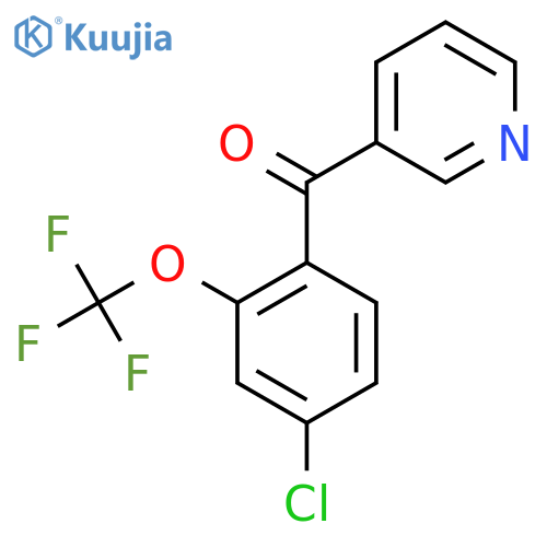 3-(4-Chloro-2-(trifluoromethoxy)benzoyl)pyridine structure
