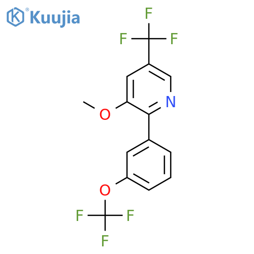 3-Methoxy-2-(3-(trifluoromethoxy)phenyl)-5-(trifluoromethyl)pyridine structure