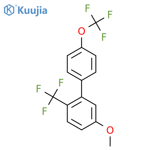 5-Methoxy-4'-(trifluoromethoxy)-2-(trifluoromethyl)biphenyl structure