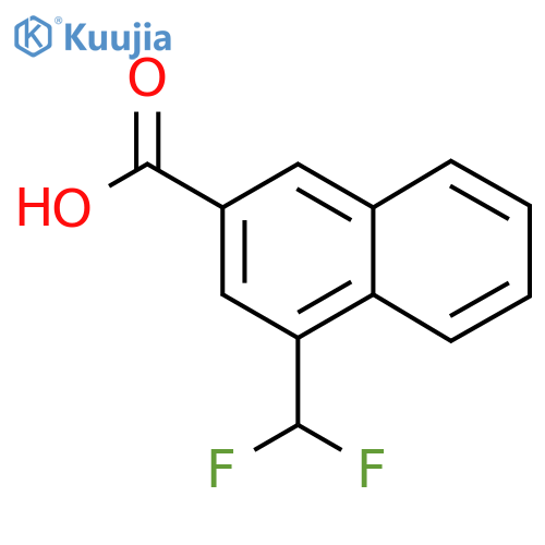 1-(Difluoromethyl)naphthalene-3-carboxylic acid structure