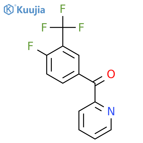 2-(4-Fluoro-3-(trifluoromethyl)benzoyl)pyridine structure