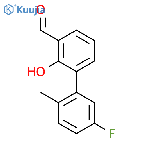 6-(5-Fluoro-2-methylphenyl)-2-formylphenol structure