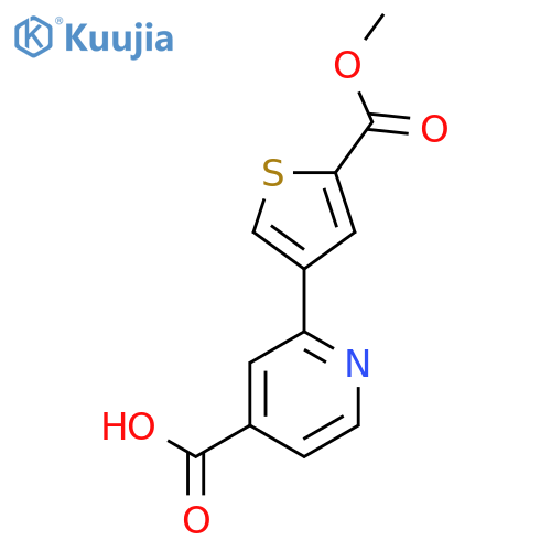 2-[5-(Methoxycarbonyl)thiophen-3-YL]isonicotinic acid structure