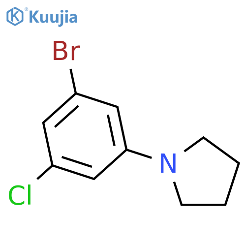 1-(3-Bromo-5-chlorophenyl)pyrrolidine structure