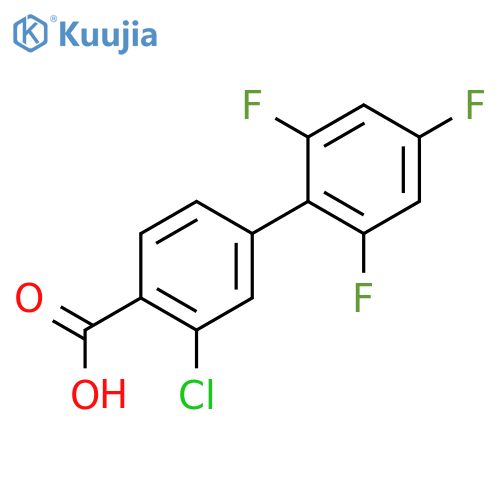 2-Chloro-4-(2,4,6-trifluorophenyl)benzoic acid structure