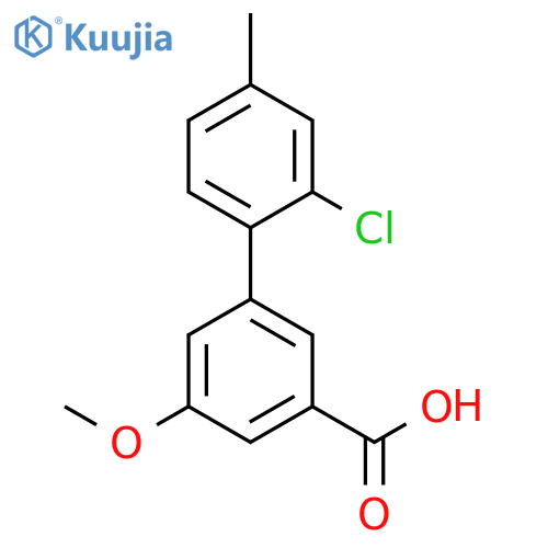 3-(2-Chloro-4-methylphenyl)-5-methoxybenzoic acid structure