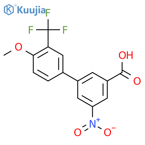 3-(4-Methoxy-3-trifluoromethylphenyl)-5-nitrobenzoic acid structure