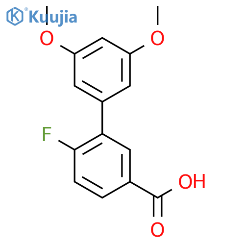 3-(3,5-Dimethoxyphenyl)-4-fluorobenzoic acid structure