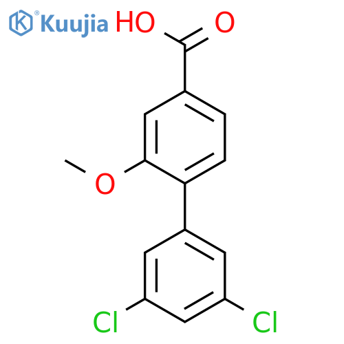 4-(3,5-Dichlorophenyl)-3-methoxybenzoic acid structure