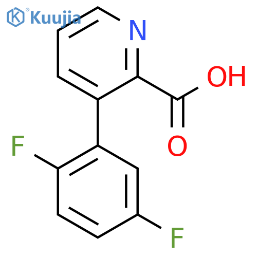 3-(2,5-Difluorophenyl)picolinic acid structure