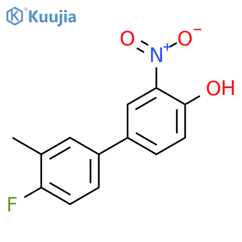 4-(4-Fluoro-3-methylphenyl)-2-nitrophenol structure