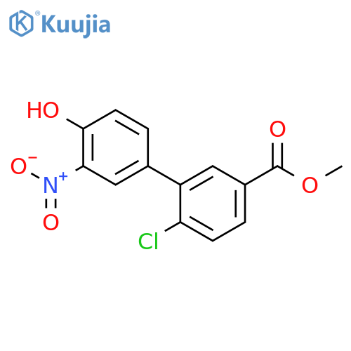 4-(2-Chloro-5-methoxycarbonylphenyl)-2-nitrophenol structure
