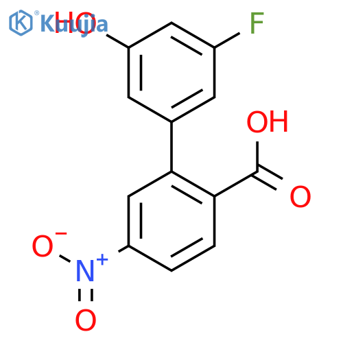 2-(3-fluoro-5-hydroxyphenyl)-4-nitrobenzoic Acid structure