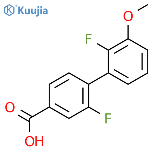 3-Fluoro-4-(2-fluoro-3-methoxyphenyl)benzoic acid structure