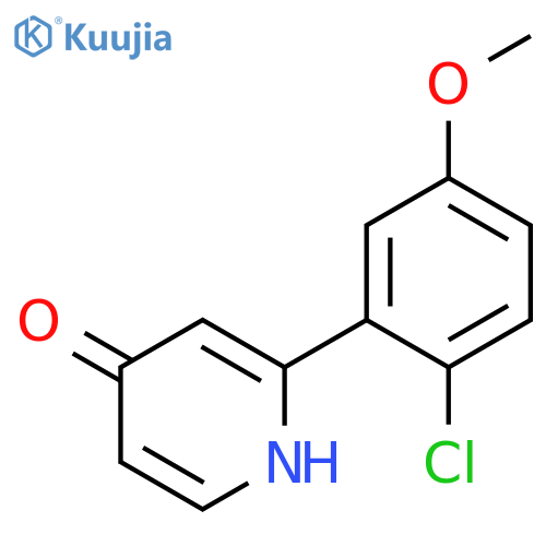 2-(2-Chloro-5-methoxyphenyl)-4-hydroxypyridine structure