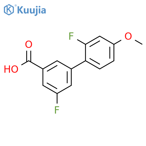 5-Fluoro-3-(2-fluoro-4-methoxyphenyl)benzoic acid structure