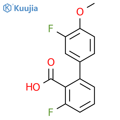 6-Fluoro-2-(3-fluoro-4-methoxyphenyl)benzoic acid structure