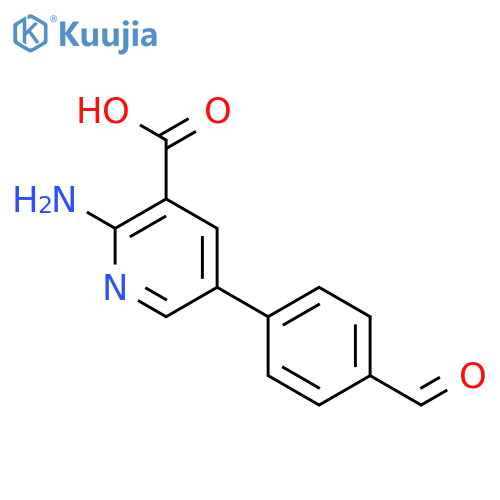 2-Amino-5-(4-formylphenyl)nicotinic acid structure