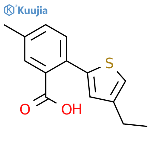 2-(4-Ethylthiophenyl)-5-methylbenzoic acid structure