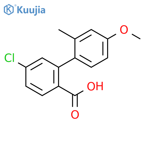 4-Chloro-2-(4-methoxy-2-methylphenyl)benzoic acid structure