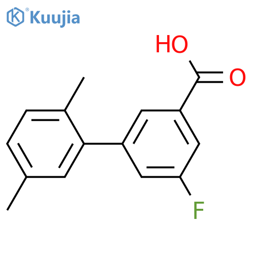 3-(2,5-Dimethylphenyl)-5-fluorobenzoic acid structure