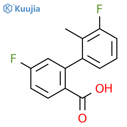 4-Fluoro-2-(3-fluoro-2-methylphenyl)benzoic acid structure