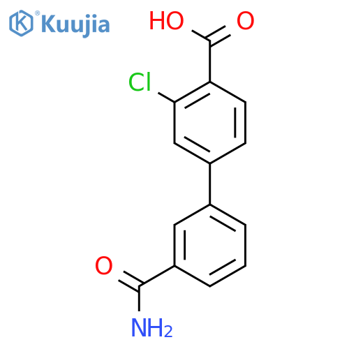 4-(3-Aminocarbonylphenyl)-2-chlorobenzoic acid structure