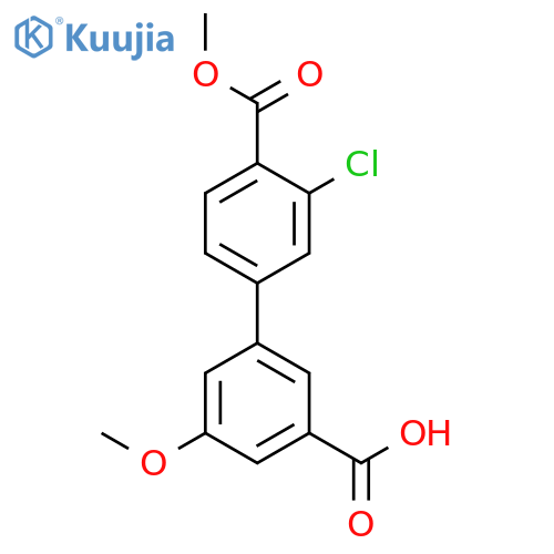 3-(3-Chloro-4-methoxycarbonylphenyl)-5-methoxybenzoic acid structure