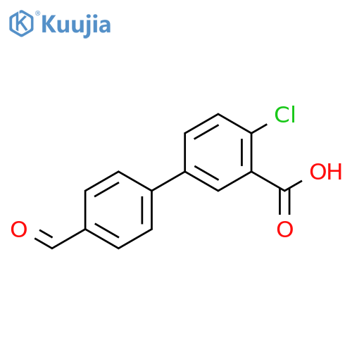 2-chloro-5-(4-formylphenyl)benzoic Acid structure
