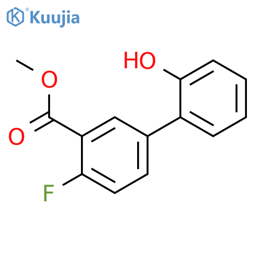 2-(4-Fluoro-3-methoxycarbonylphenyl)phenol structure