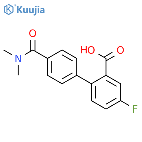 2-[4-(N,N-Dimethylaminocarbonyl)phenyl]-5-fluorobenzoic acid structure