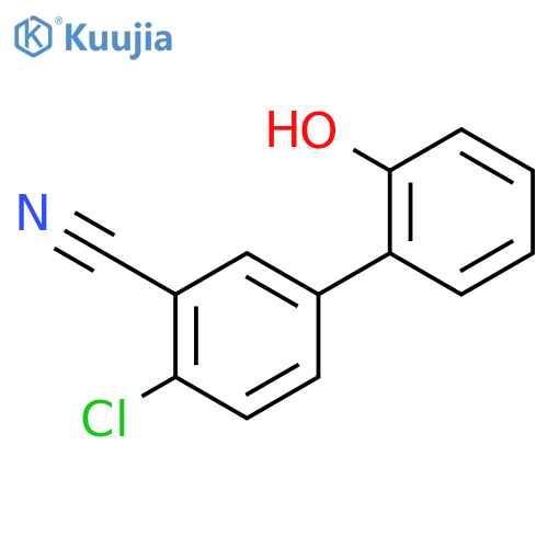 2-chloro-5-(2-hydroxyphenyl)benzonitrile structure